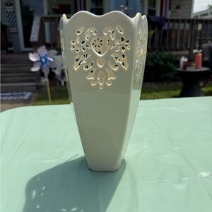 Lenox Eternal Heart Cream Vase and Bowl